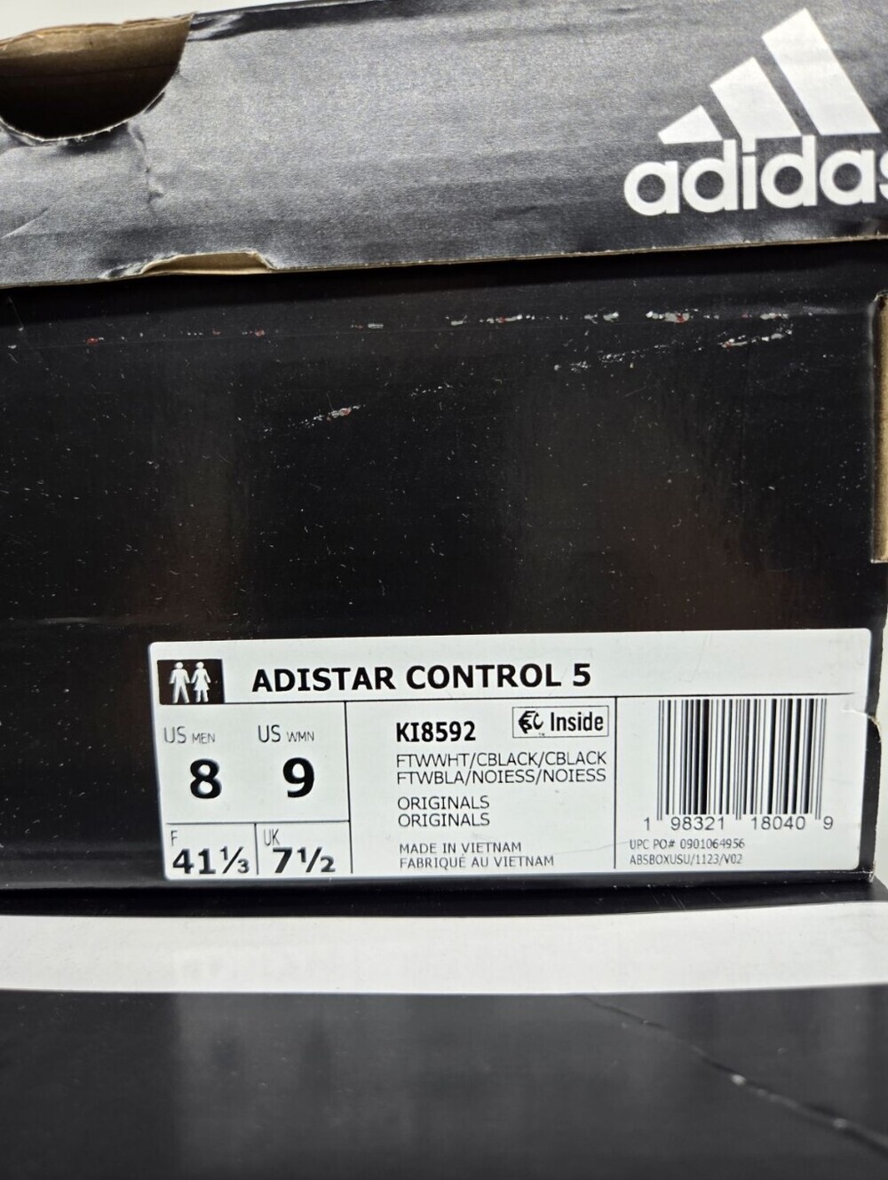 adidas Men's Adistar Control 5 KI8592 Core Black Purple Orange Shoes Size 8 - Picture 8 of 8